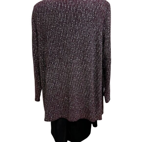 Onyx Nite  by Wendye Chaitlin Red Duster Cardigan  Crystals Size 24 - Picture 7 of 10